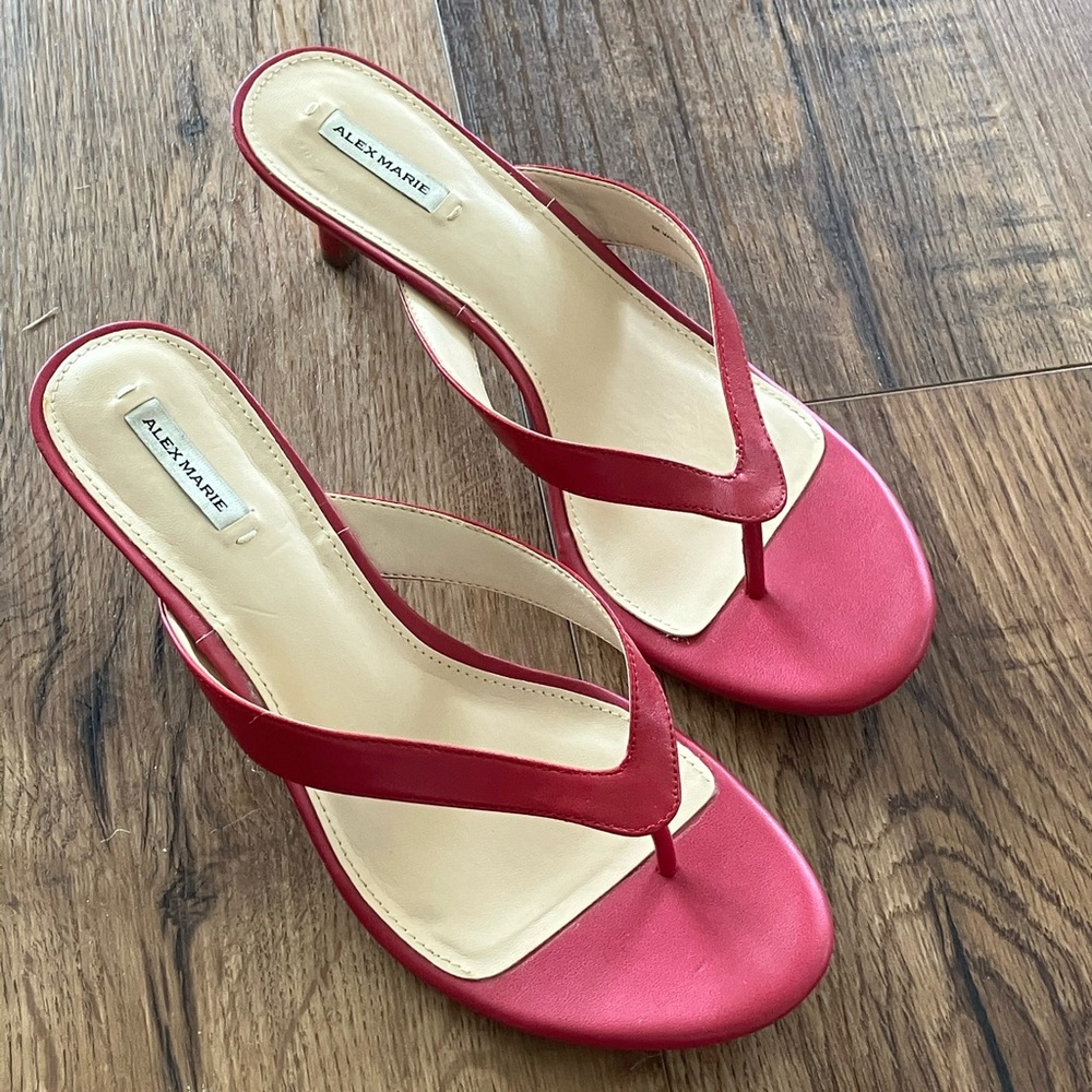 Alex Marie Pink and Cream Heels Elegant Kitten Heel